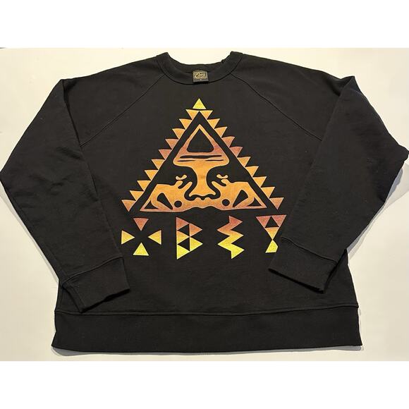 OBEY Other - Vintage Obey Sweatshirt Mens Sz Med Black Made In USA The Giat Aztec Shepard 90s